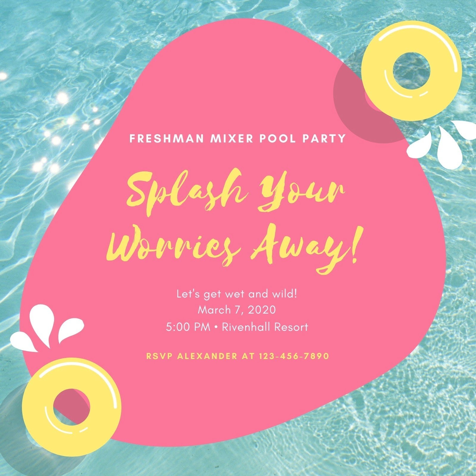 Printable Free Water Slide Invitation Template Free Printable