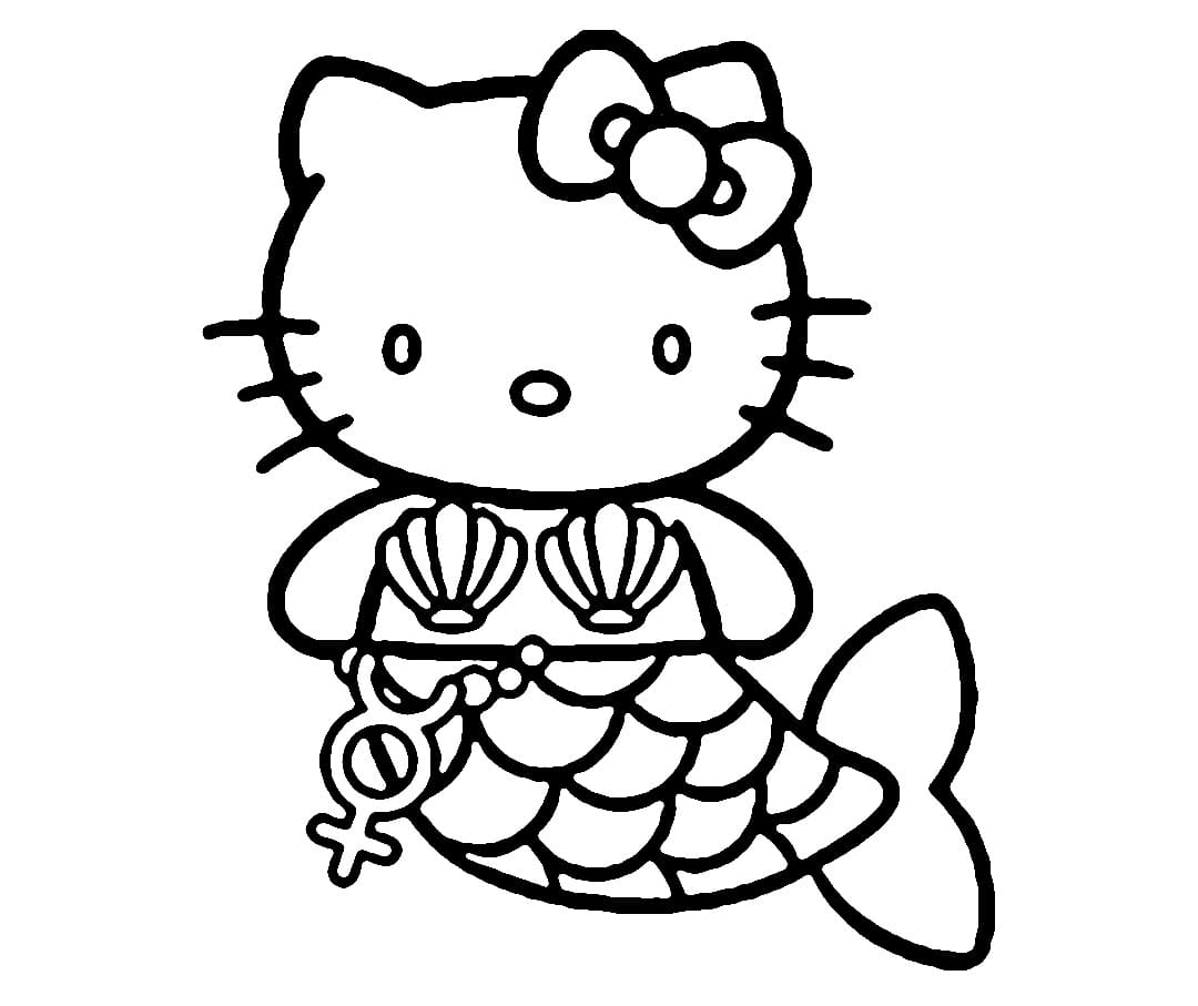 printable free printable hello kitty coloring page