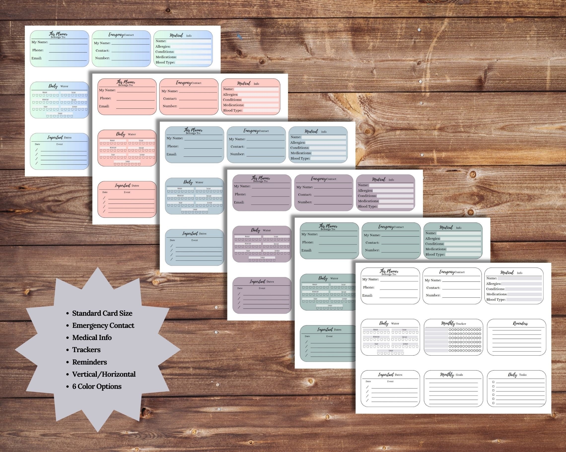 angelite printable information card