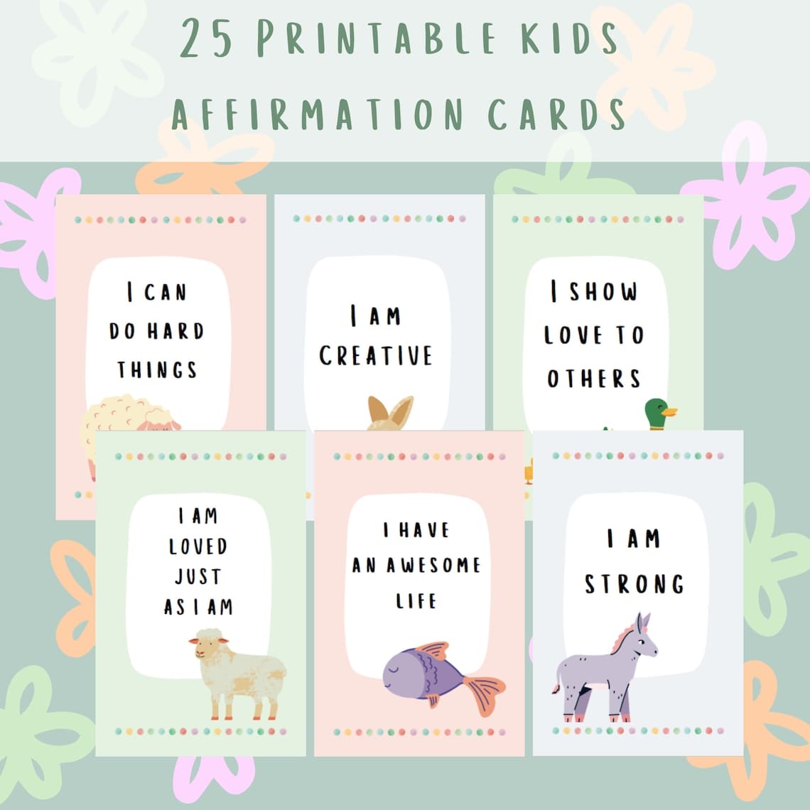 affirmation cards for kids printable