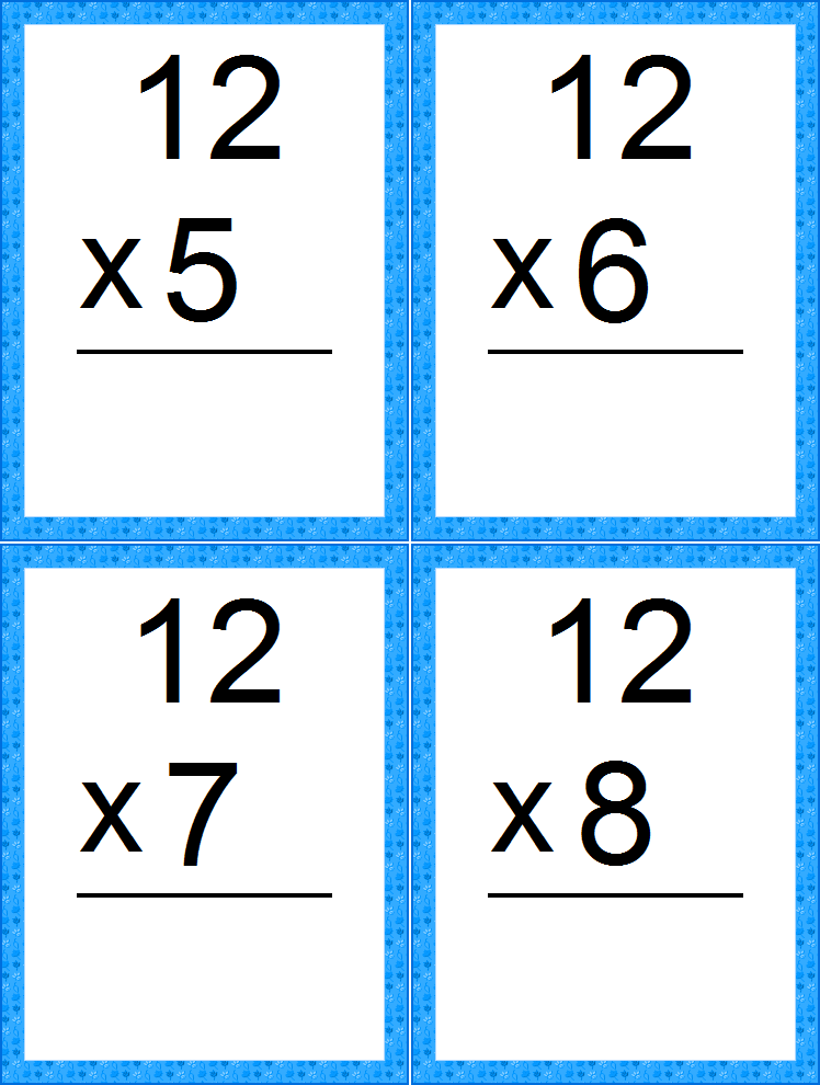 Printable Math Flash Cards Robogulu