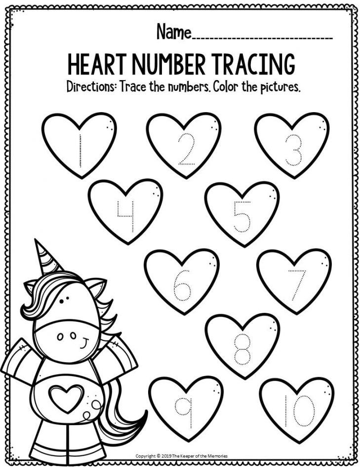 Printable Math Valentine 39 s Day Preschool Worksheets Preschool