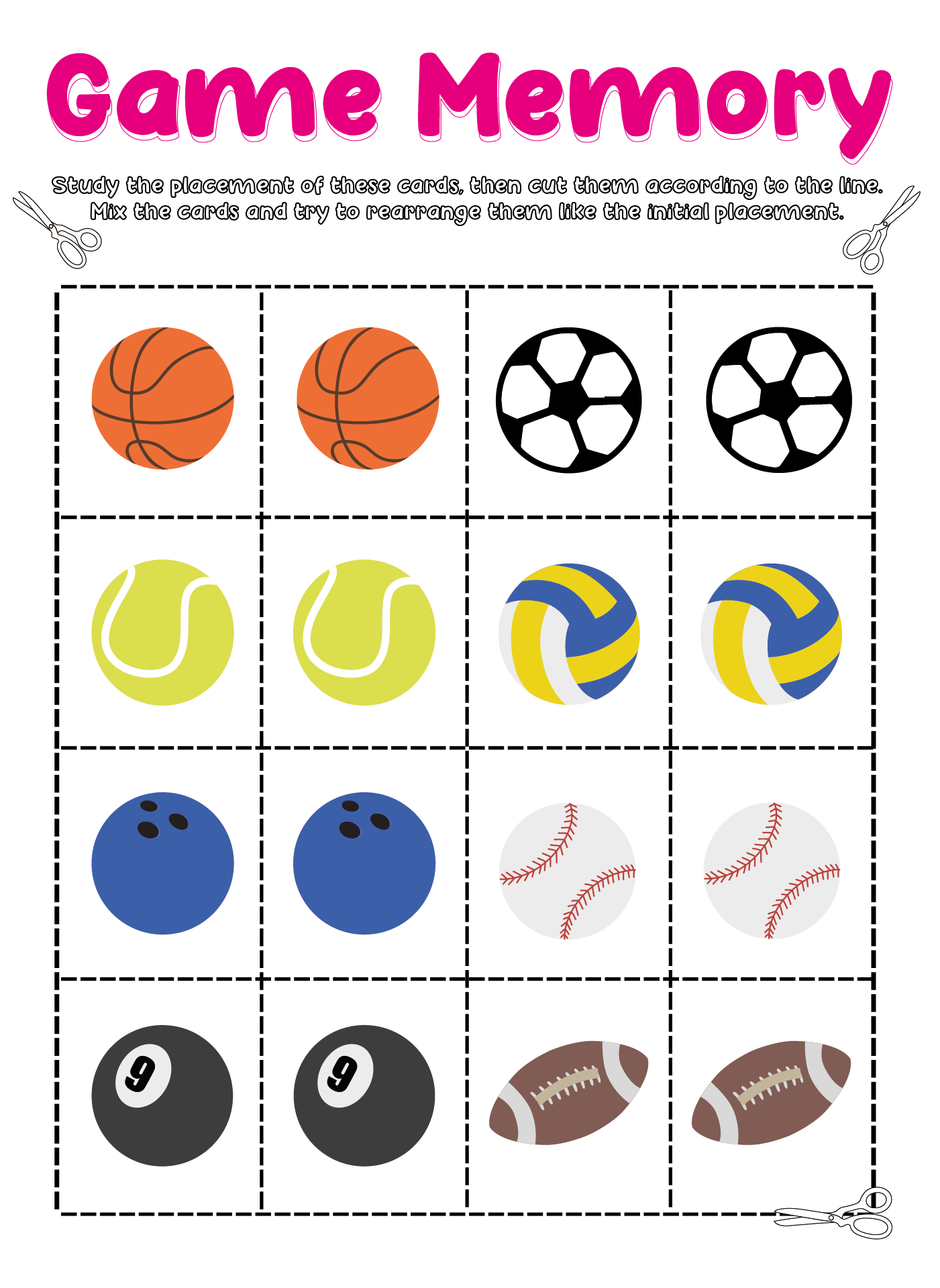 printable memory games pdf