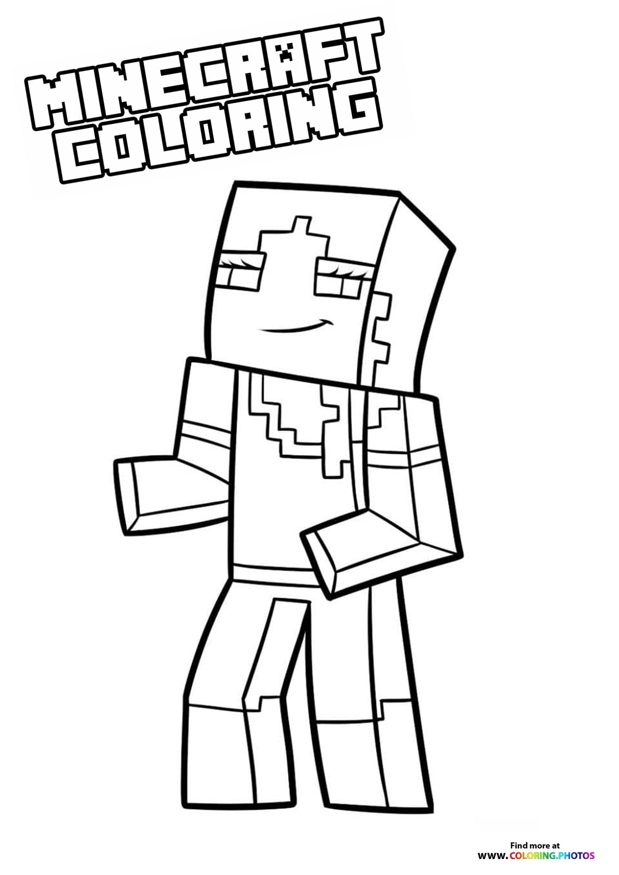 printable minecraft characters coloring pages