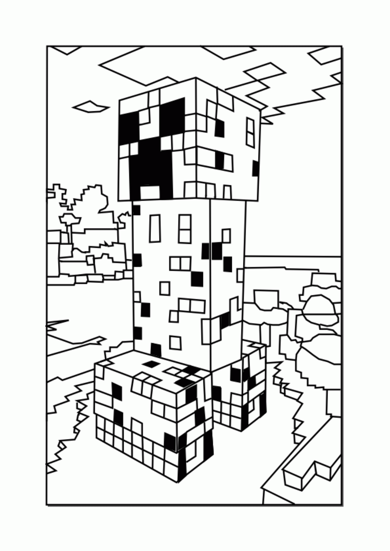 printable minecraft coloring book
