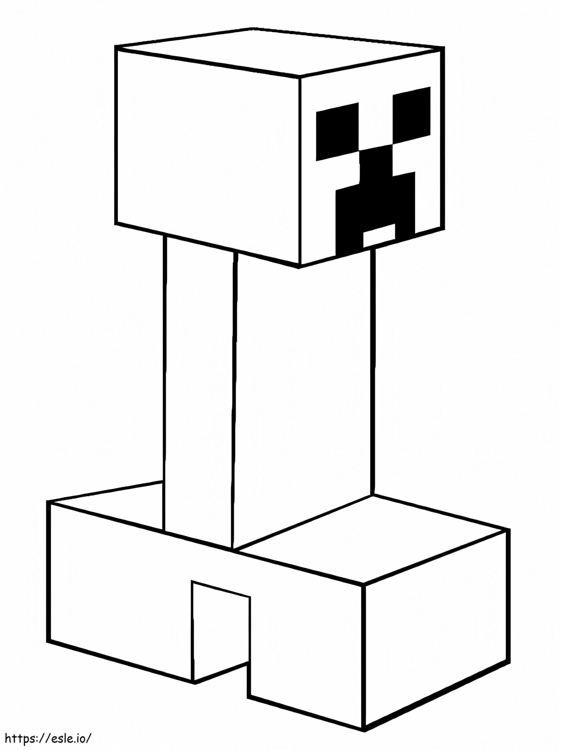 printable minecraft creeper coloring page
