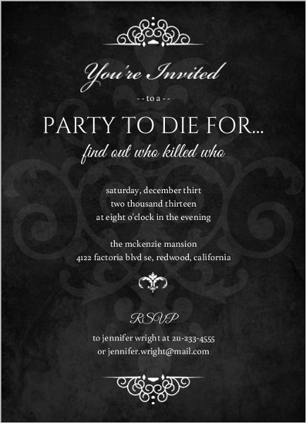 printable murder mystery invitation template