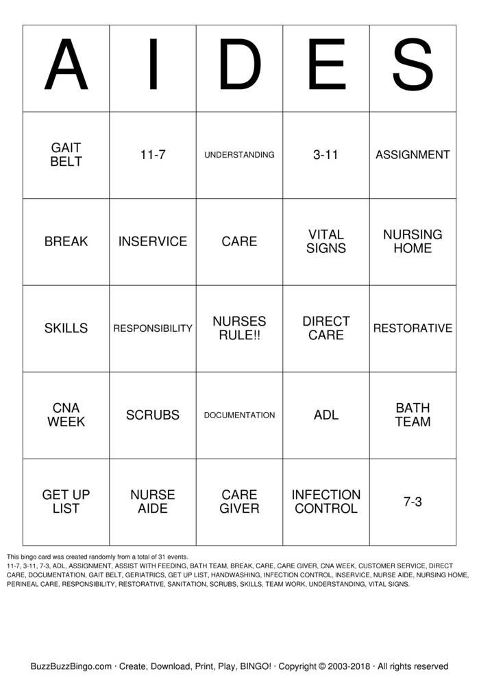 Printable Nurses Week Games