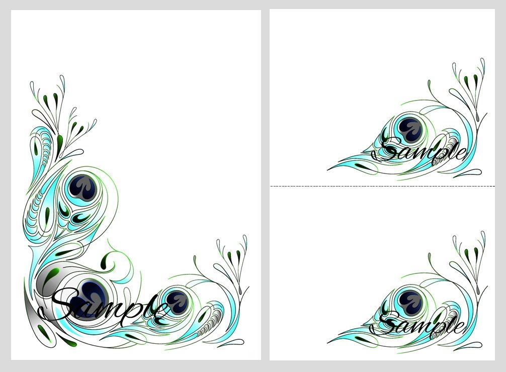Printable Peacock Wedding Invitation Template Blank Wedding Invitation 