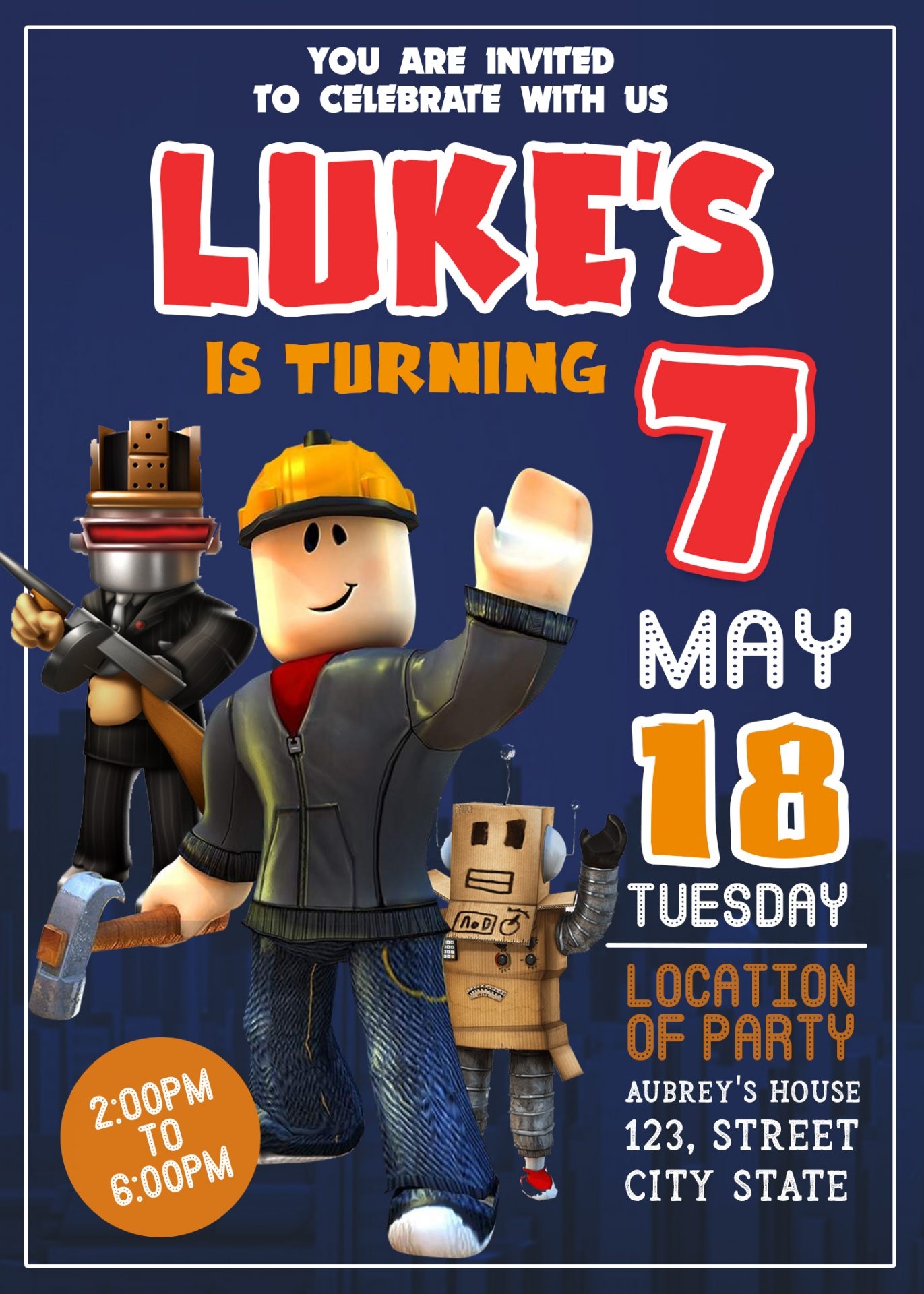 Printable Roblox Roblox Birthday Invitation Template Printable 