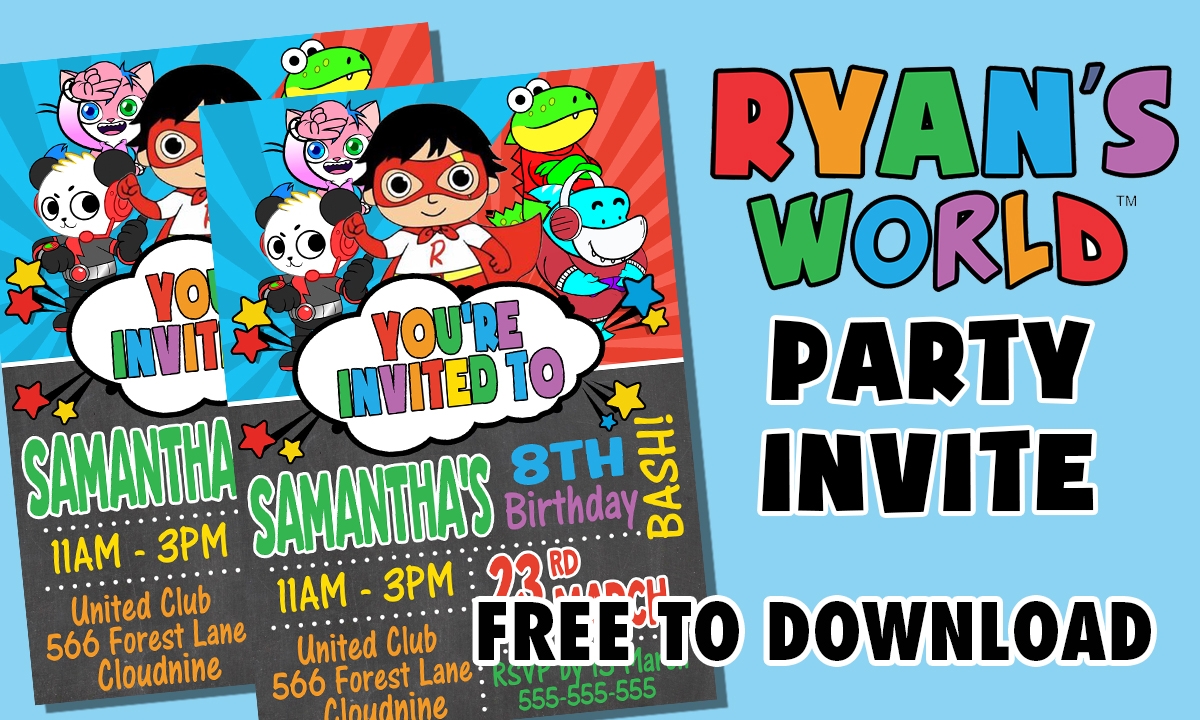 Printable Ryan S World Invitation Template Free Printable Templates
