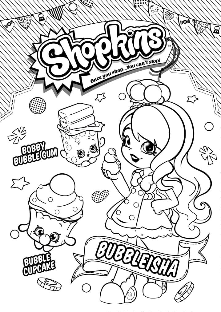 Printable Shopkins Shoppies Coloring Page Free Printable Coloring 