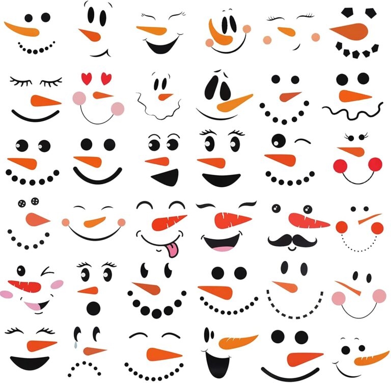 free printable printable snowman face template