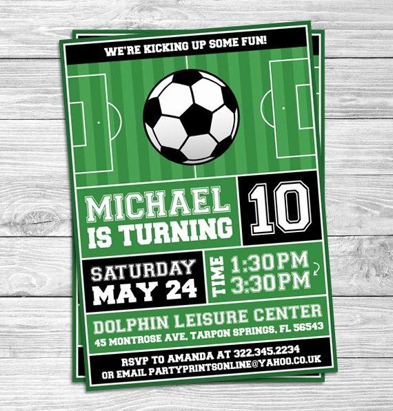 printable soccer birthday party invitation templates free