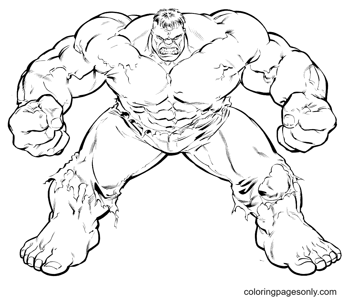 Hulk Printable Coloring Pages