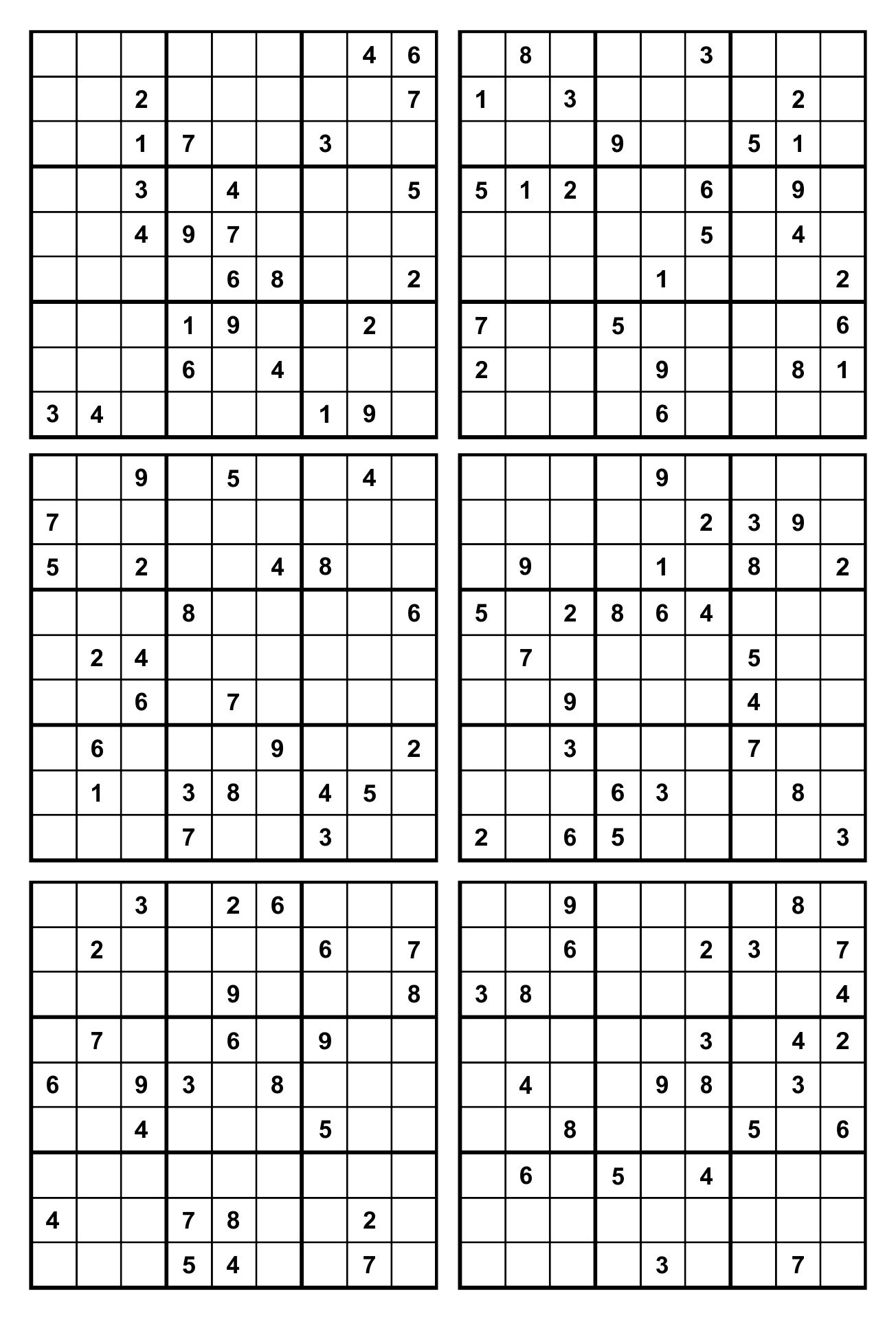 Printable Sudoku Puzzles Worksheets Library
