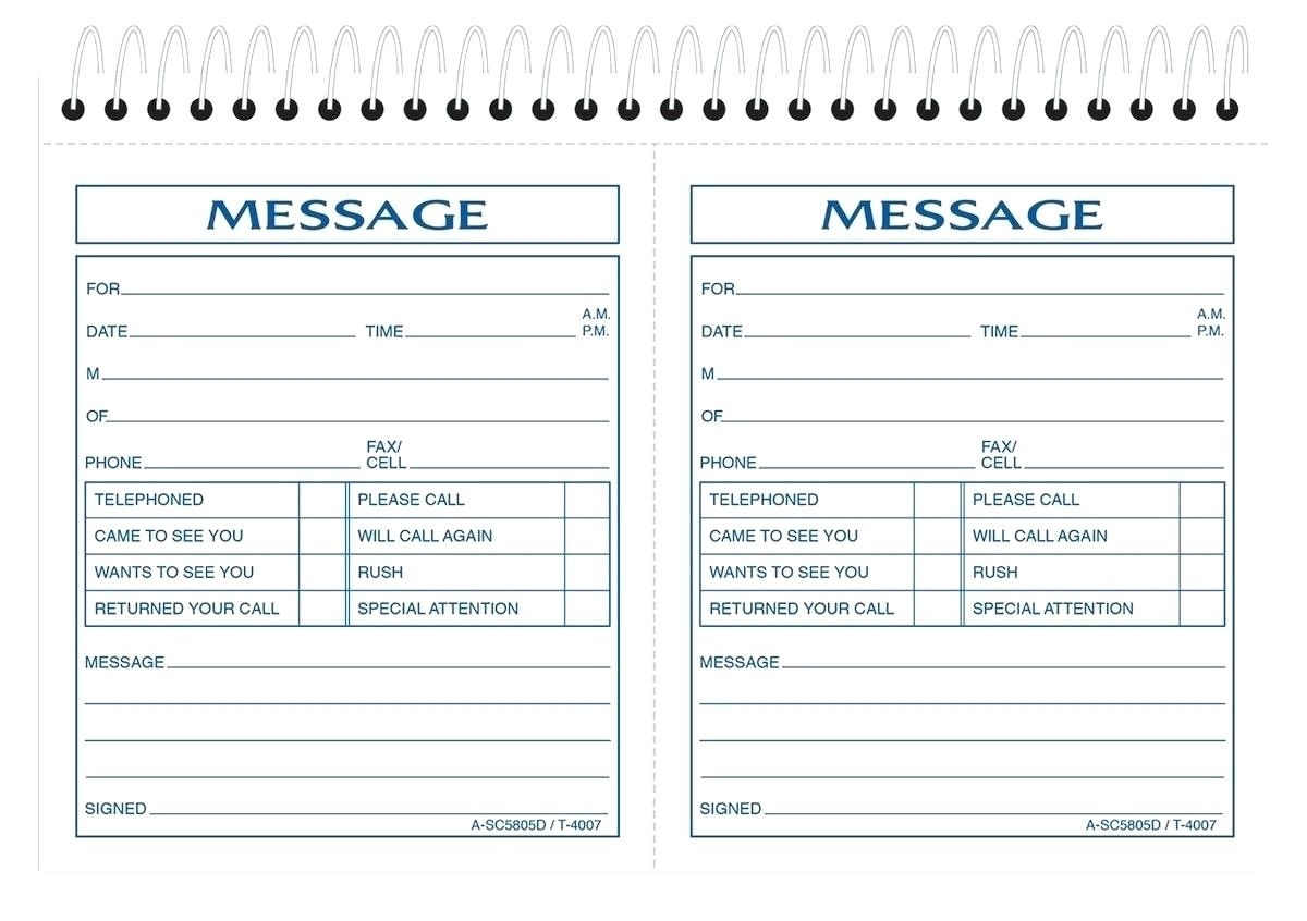 Printable Telephone Message Template Free Phone 10 4Gwifi Free