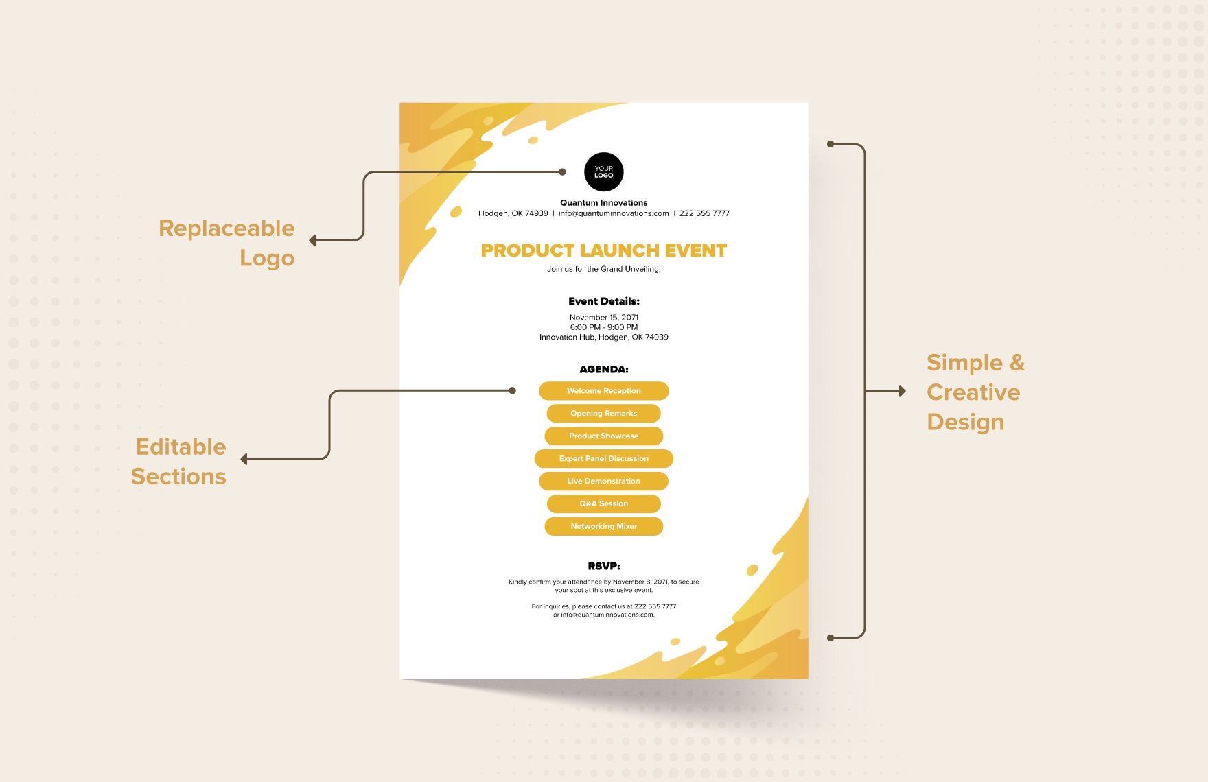 Program Invitation Template In PDF Illustrator Word Download