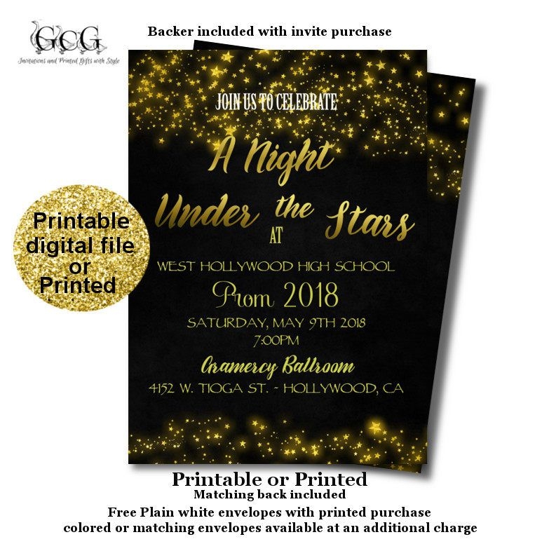prom invitations templates free