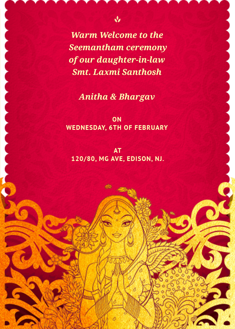 puberty function invitation template