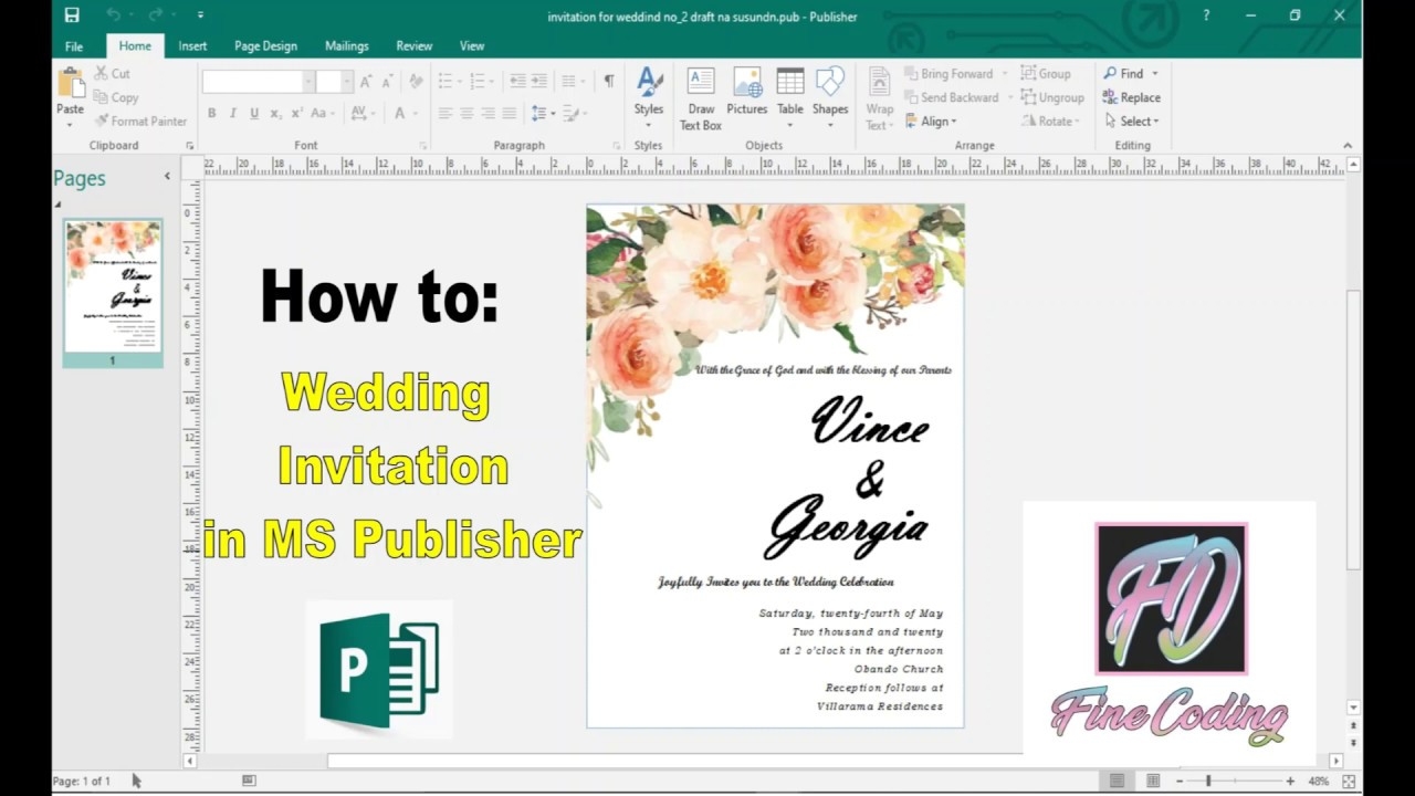 Publisher Invitation Templates