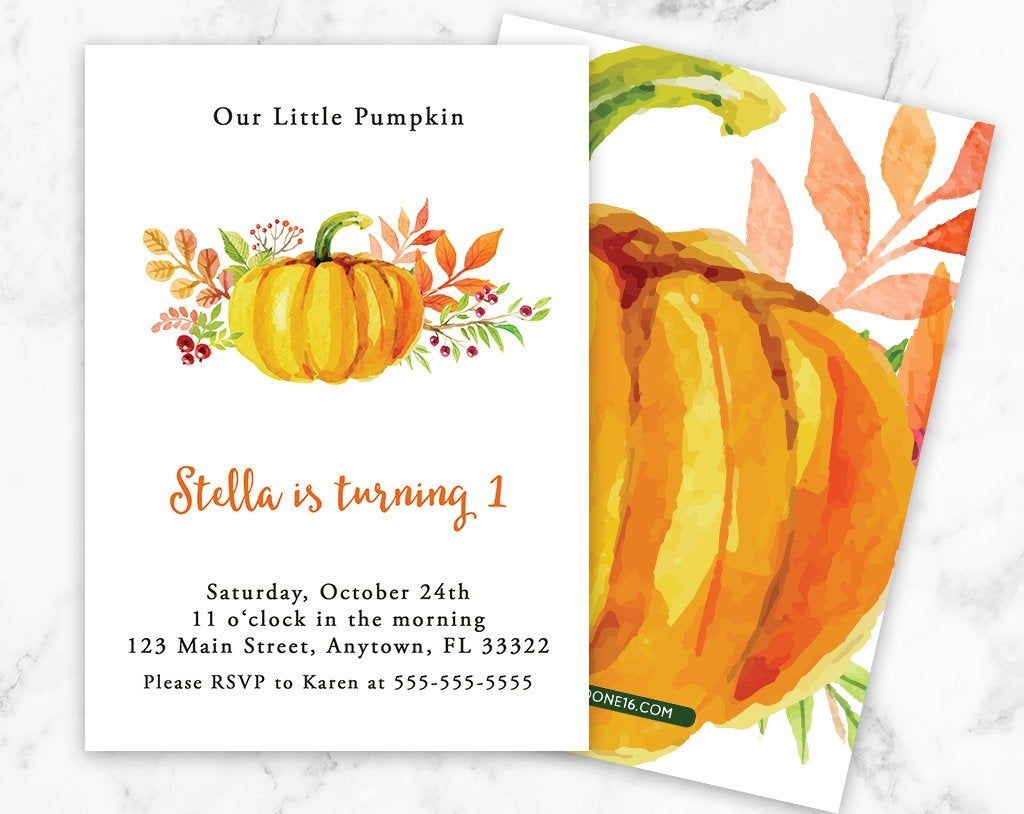 pumpkin birthday invitation template free