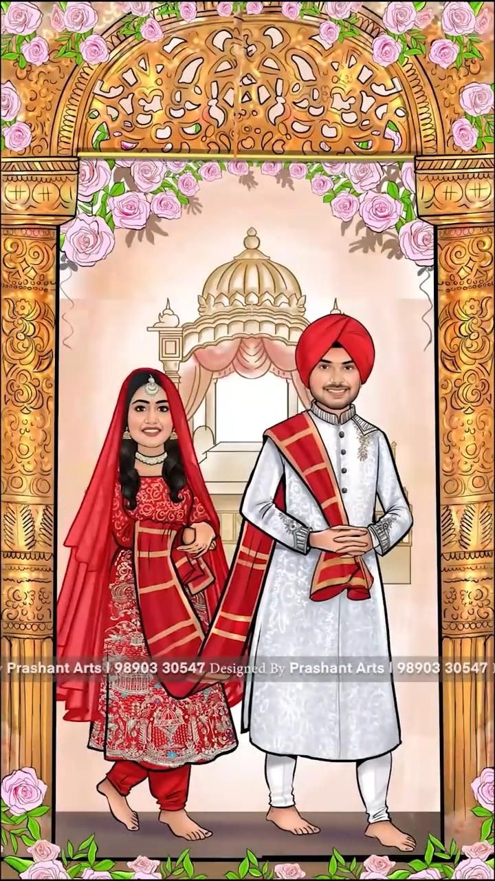 Punjabi Wedding Anand Karaj Invitation Video Vertical Wedding 