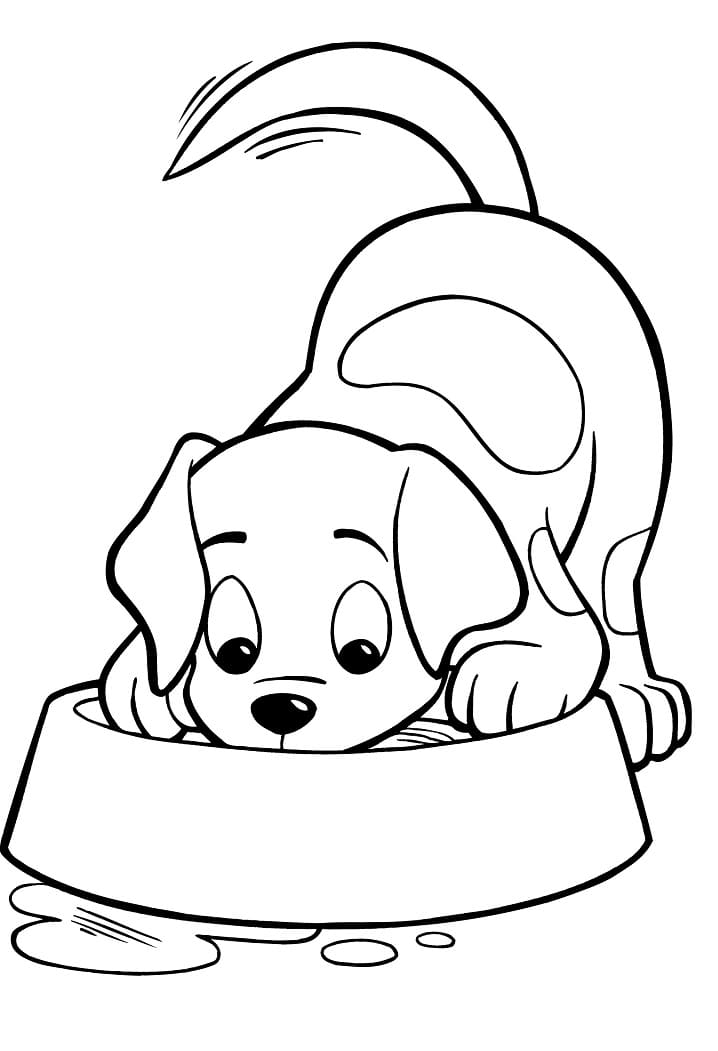 puppy coloring page free