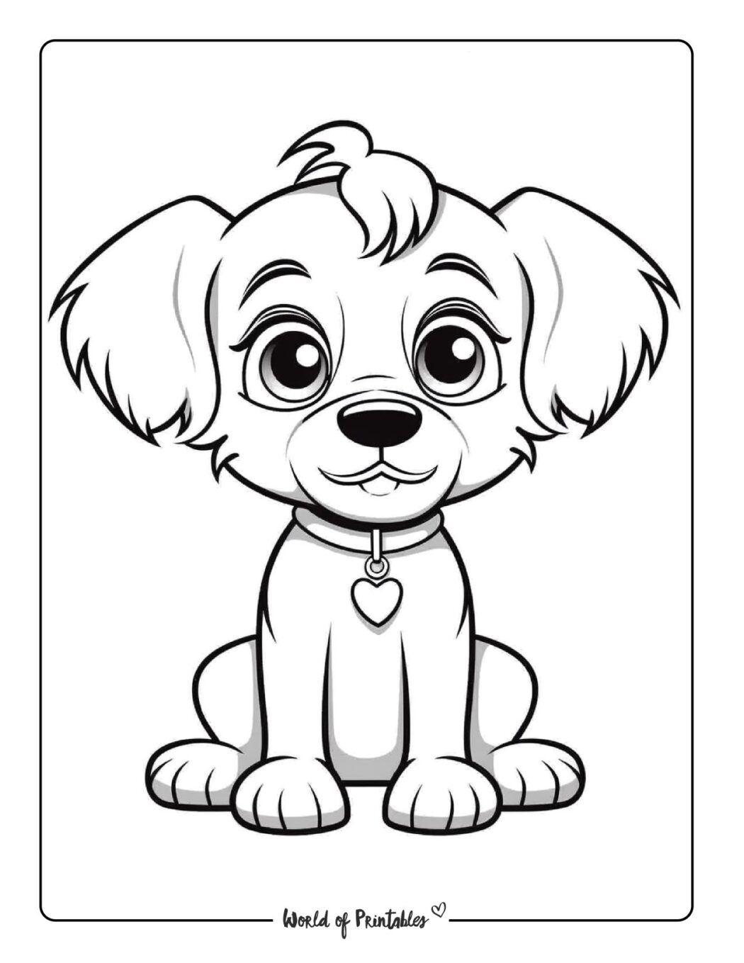 Puppy Coloring Pages World Of Printables
