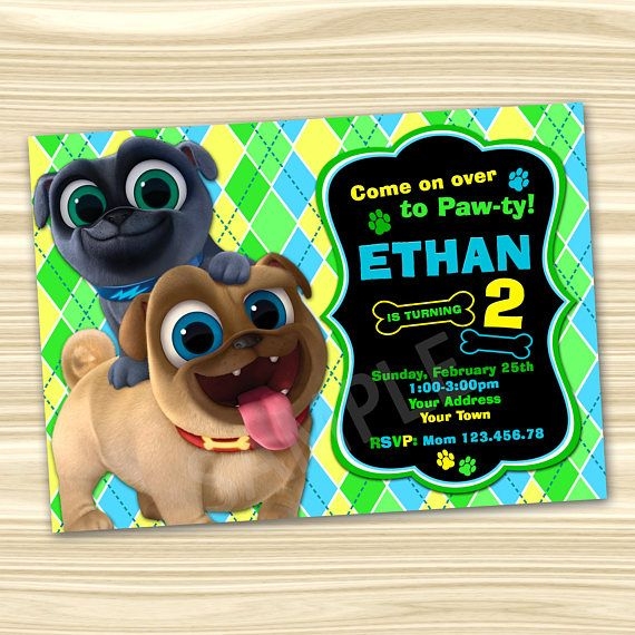 Puppy Dog Pals Invitation Puppy Dog Pals Party Invitation