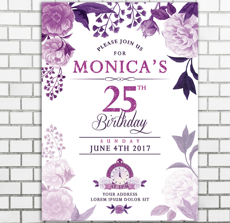 Purple Invitation Template