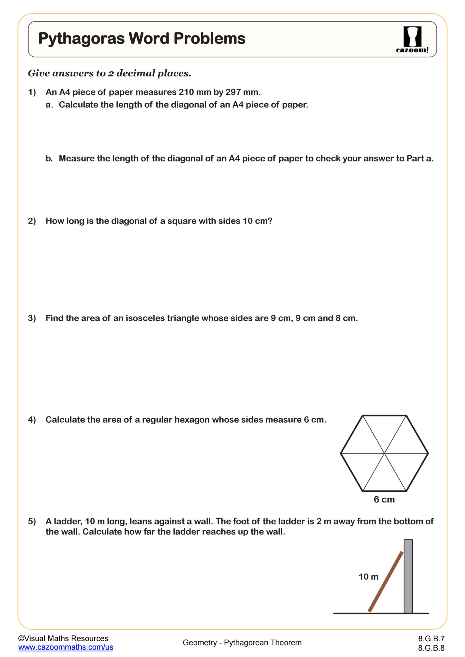 the pythagorean theorem worksheet