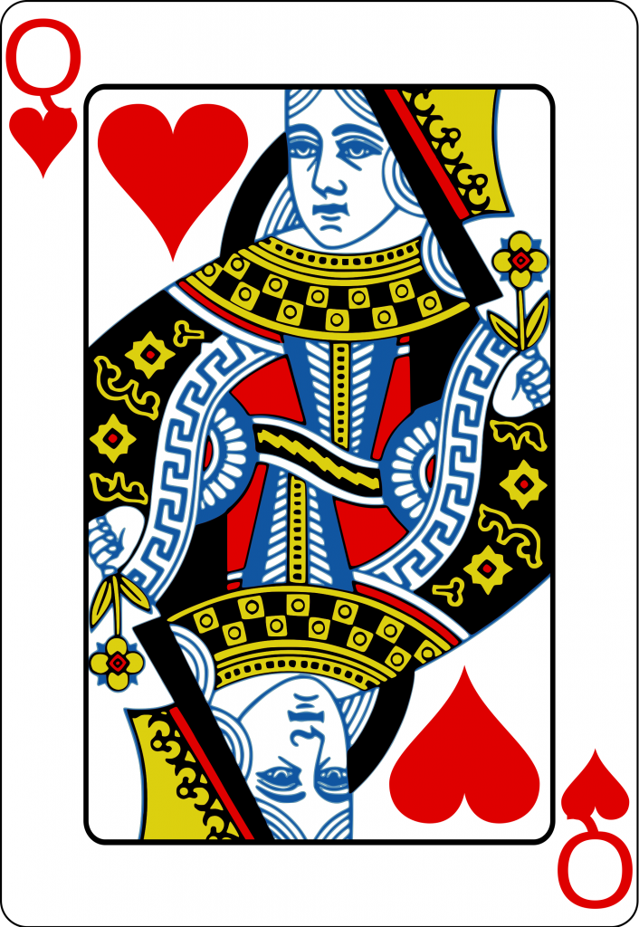 alice queen of hearts playing cards printable