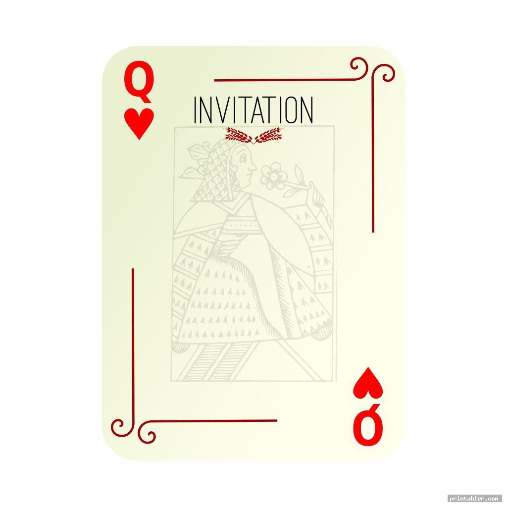 Queen Of Hearts Invitation Template Printable Gridgit