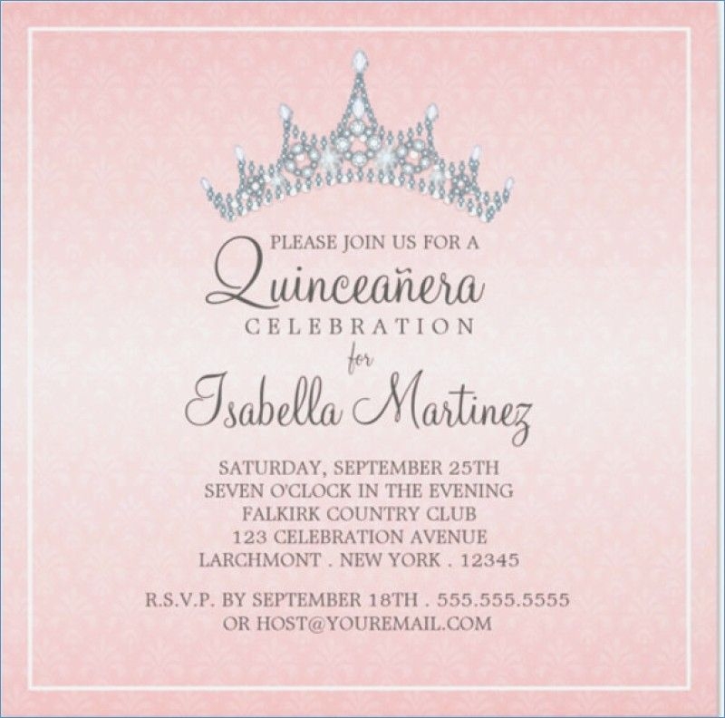 Quinceanera Invitation Templates In Spanish Printable Word Searches