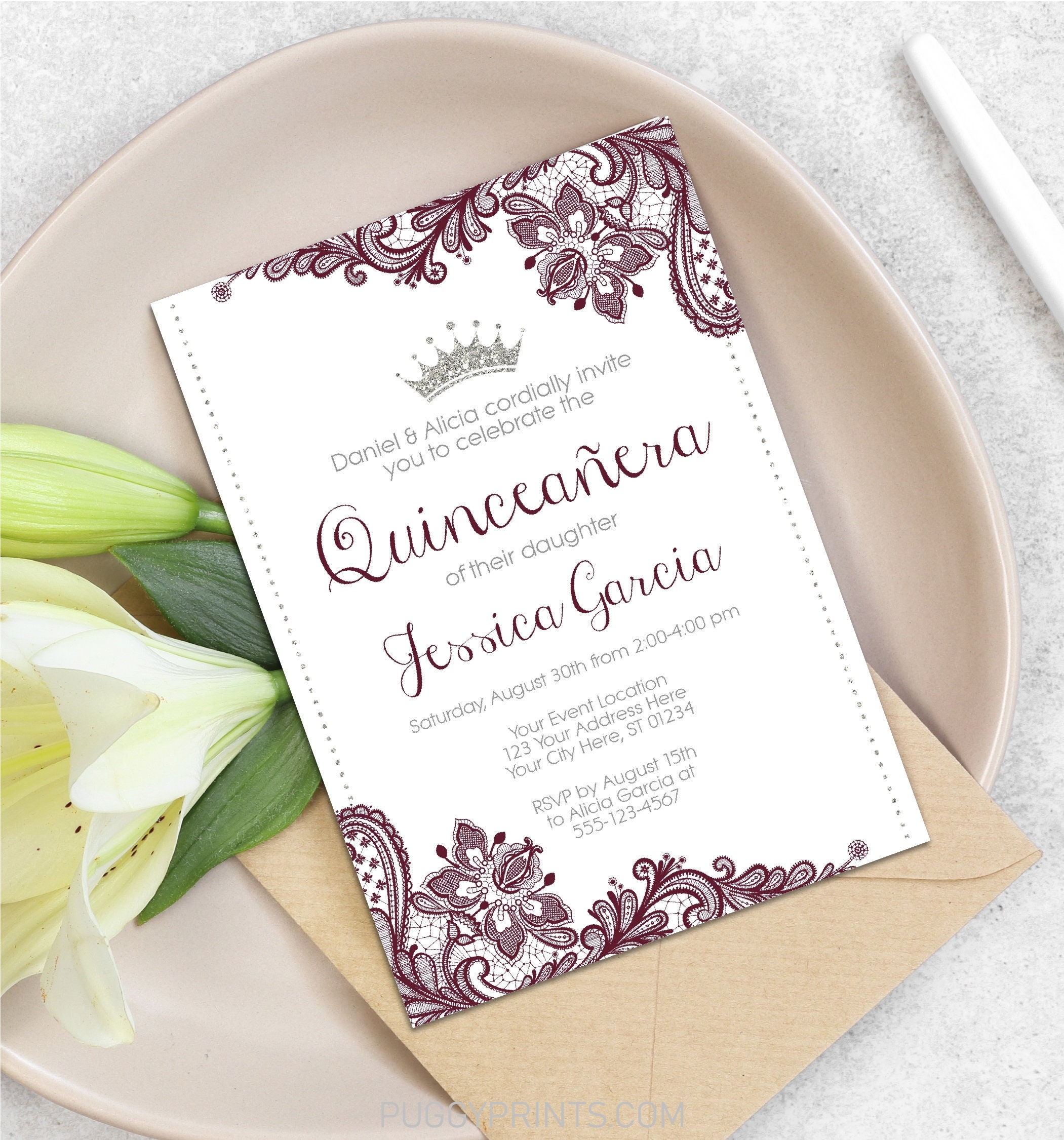 quinceanera invitation templates in spanish