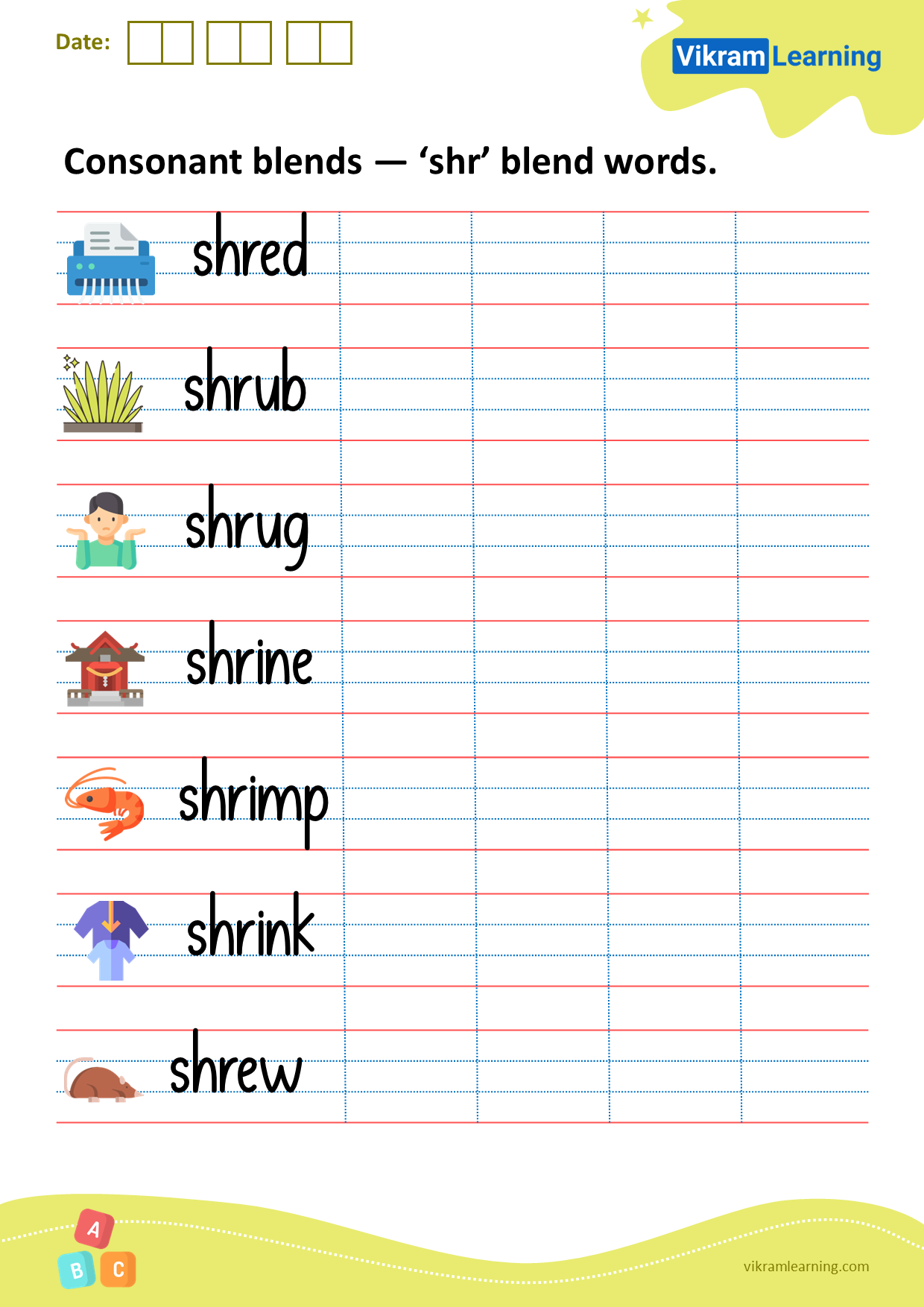 blend worksheets