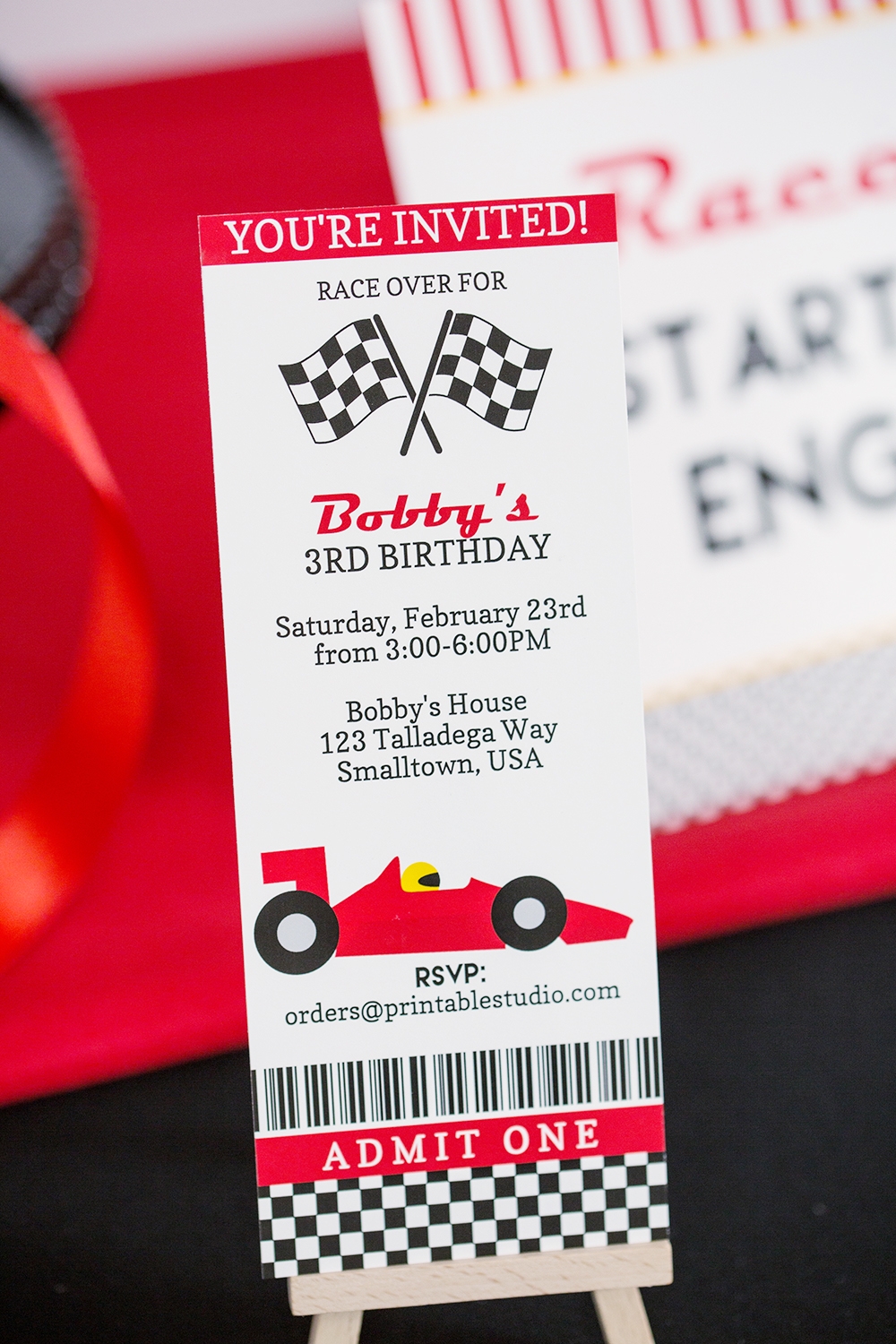 Race Car Party Invitation 505 Design Inc