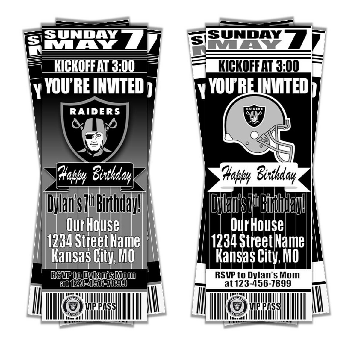 raiders invitation template