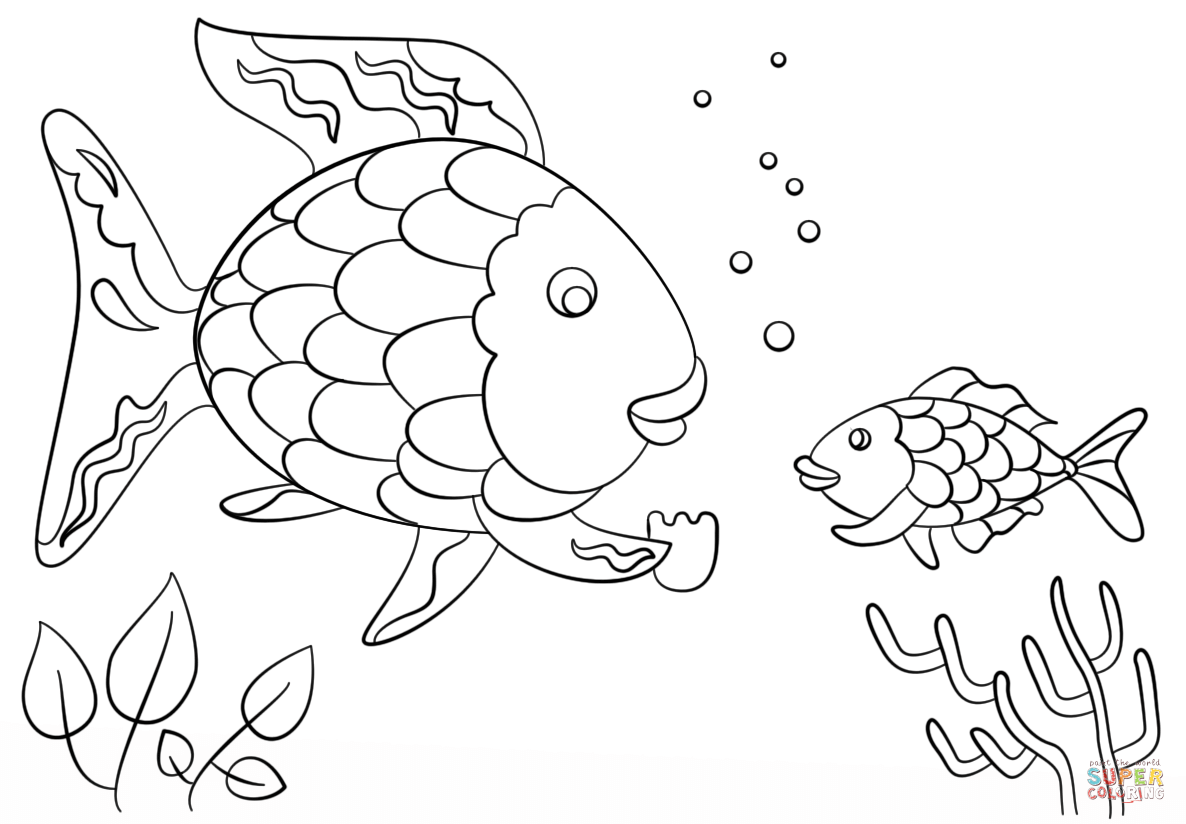 Rainbow Fish Printable Coloring Page Coloring Home