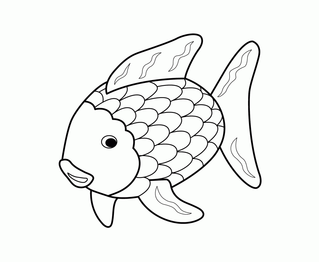 fish coloring page free printable