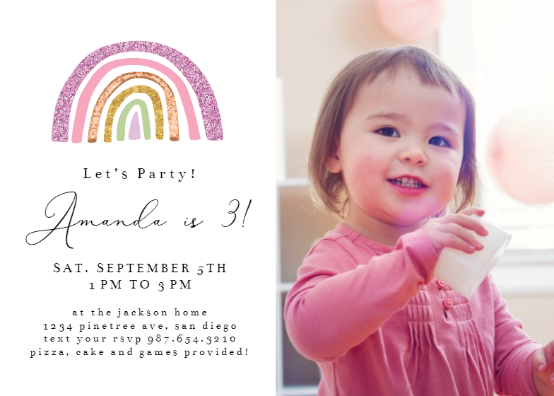 Rainbow Friends Invitation Template Free