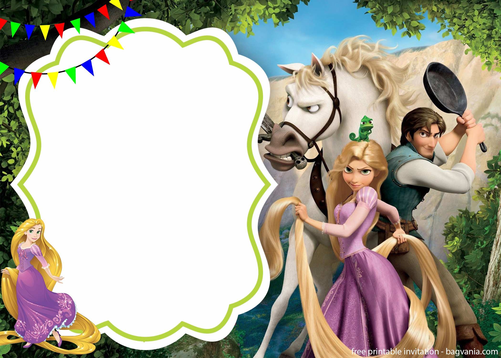 rapunzel party invitation template