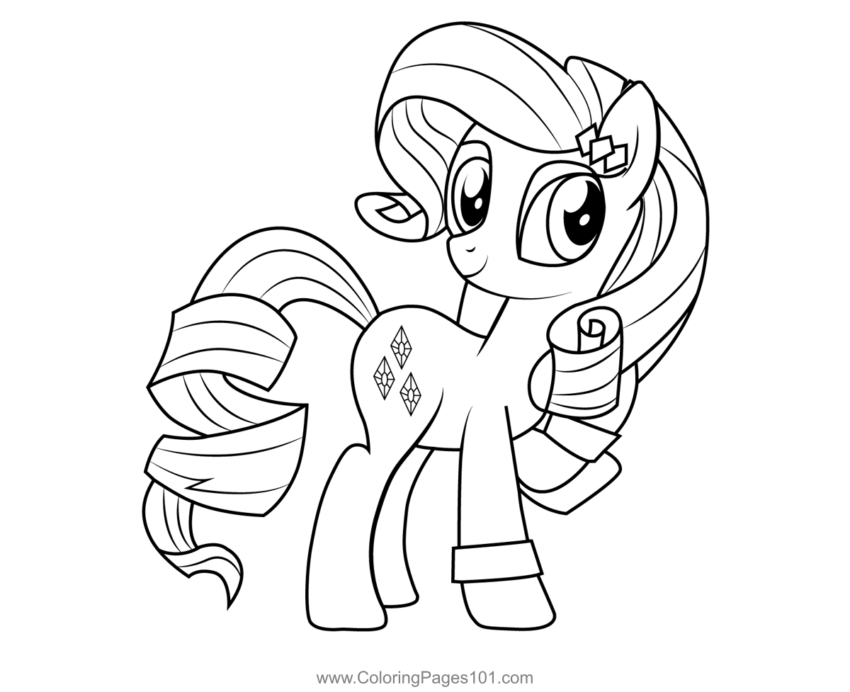 Rarity My Little Pony Equestria Girls Coloring Page For Kids Free My 