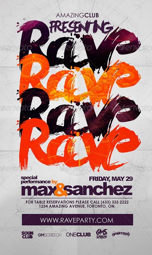 Rave Summer Party Flyer Template Best Flyer Templates Showcase