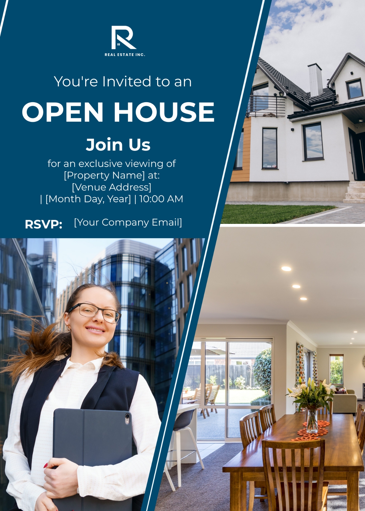 Real Estate Open House Invitation Card Template Edit Online 