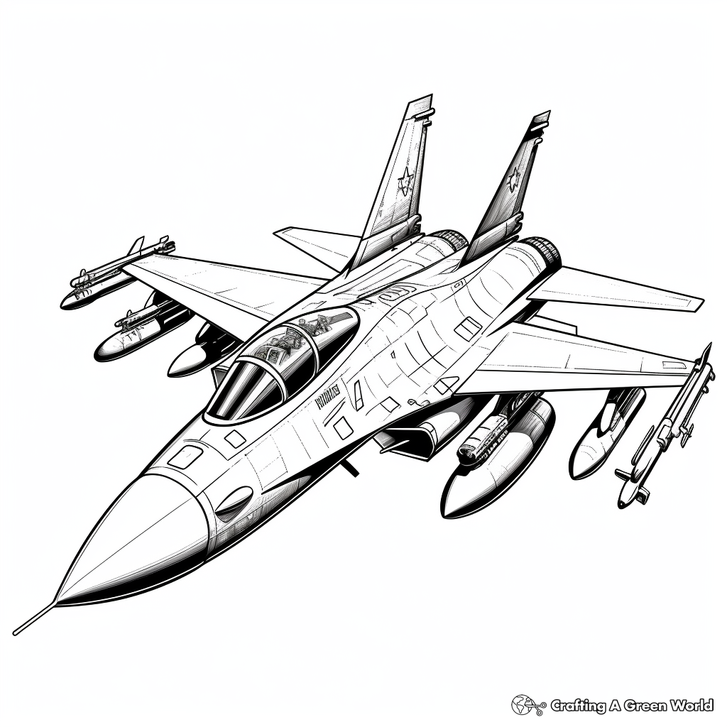 Fighter Jet Coloring Pages
