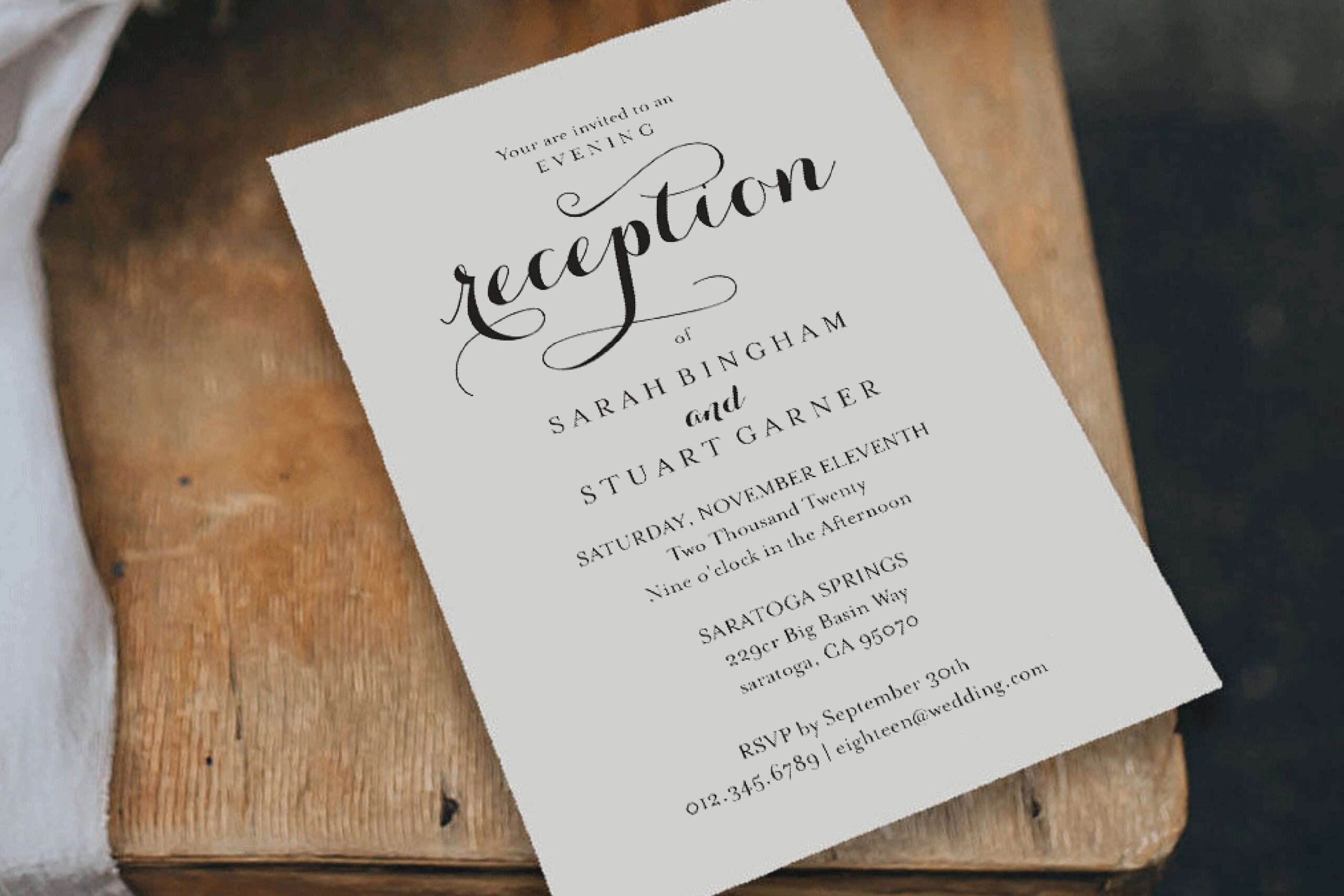 reception only invitation templates
