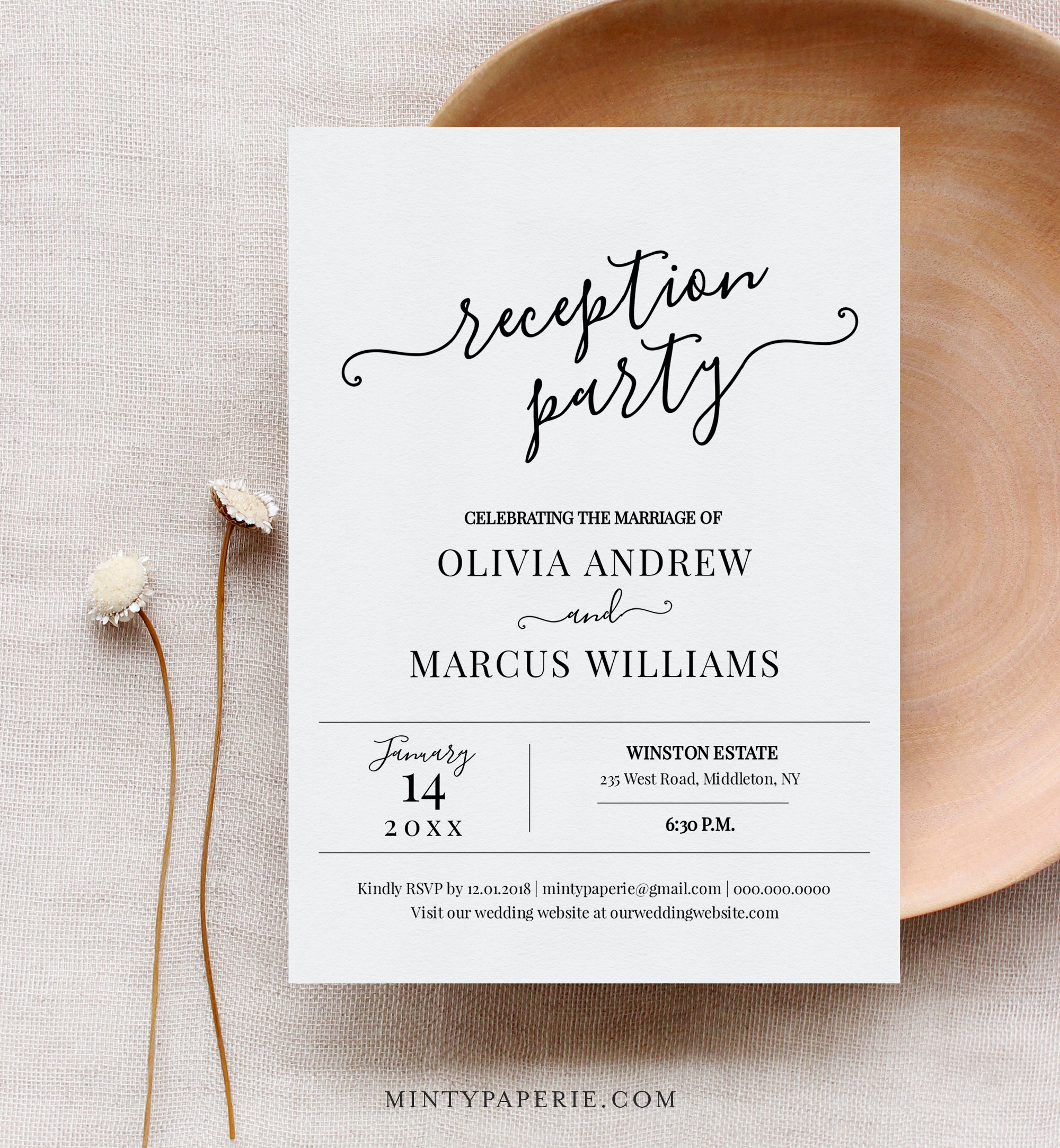 Reception Invitation Templates