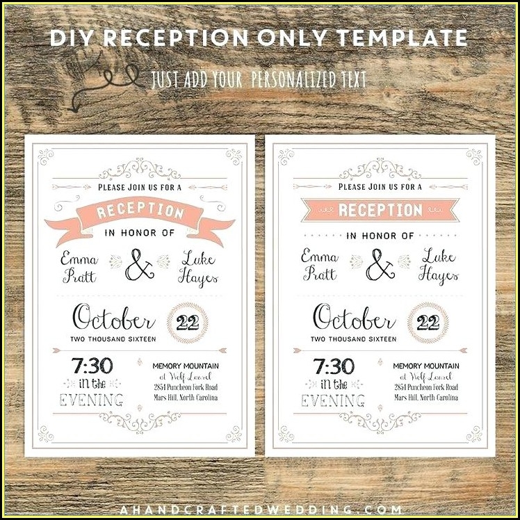 Reception Only Invitation Templates Template 2 Resume Examples 